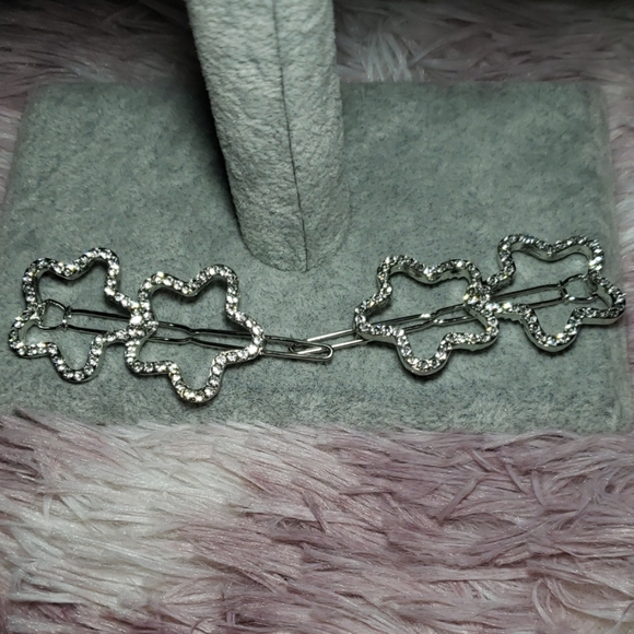 Hair Accesories Clips Two Star Pronged - Picture 2 of 8